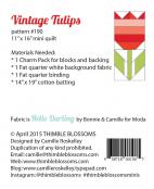 Mini Vintage Tulips quilt sewing pattern by Camille Roskelley of Thimble Blossoms 1