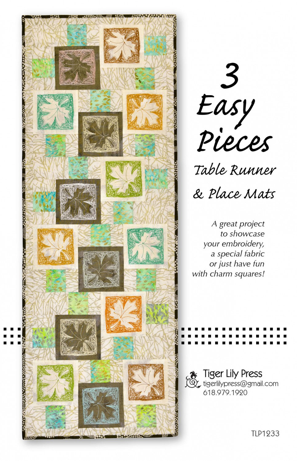 3 Easy Pieces Table Runner And Placemats Sewing Pattern By Tiger