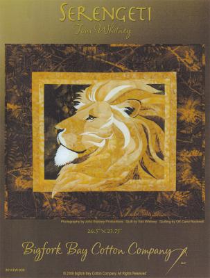 Serengeti Lion quilt sewing pattern from Toni Whitney Designs