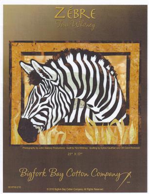 Zebre Zebra quilt sewing pattern from Toni Whitney Designs