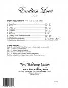 Endless Love quilt sewing pattern from Toni Whitney Designs 1