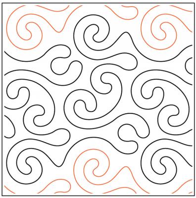 INVENTORY REDUCTION - Becker's Birds Eye View PAPER longarm quilting pantograph design by Barbara Becker