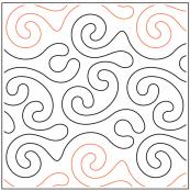 INVENTORY REDUCTION - Becker's Birds Eye View PAPER longarm quilting pantograph design by Barbara Becker