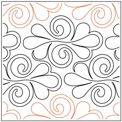 Abbie PAPER longarm quilting pantograph design by Christy Dillon