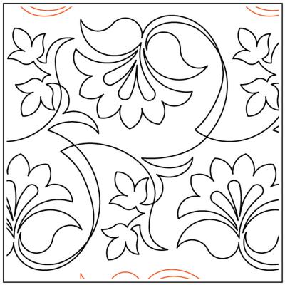 Adrienne PAPER longarm quilting pantograph design by Christy Dillon