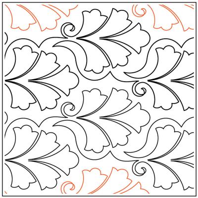 Amelia PAPER longarm quilting pantograph design by Christy Dillon