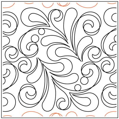 Amorette PAPER longarm quilting pantograph design by Christy Dillon