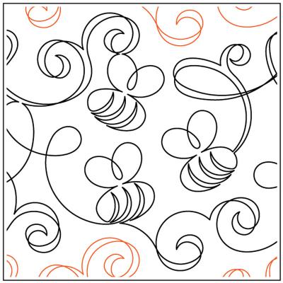 Ansley Park 2 PAPER longarm quilting pantograph design by Christy Dillon