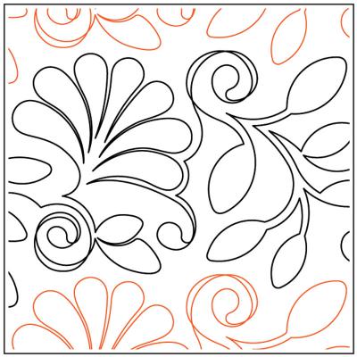 Arabella PAPER longarm quilting pantograph design by Christy Dillon