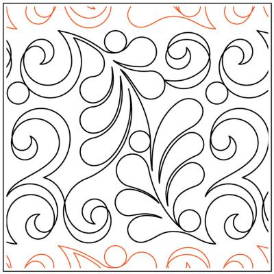 Christy's Aurora PAPER longarm quilting pantograph design by Christy Dillon