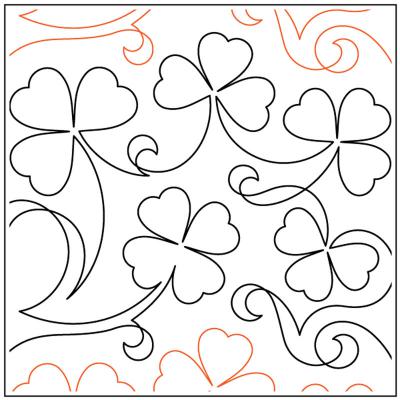 Christy's Clover PAPER longarm quilting pantograph design by Christy Dillon