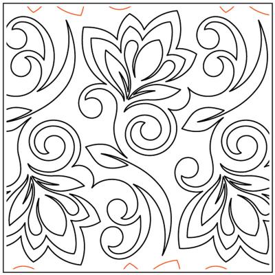 Christy's Dolce PAPER longarm quilting pantograph design by Christy Dillon