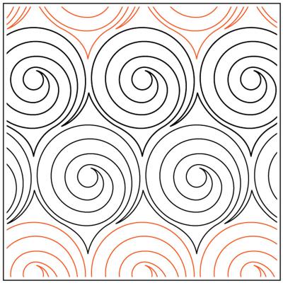 Christy's Hypnosis Petite PAPER longarm quilting pantograph design by Christy Dillon