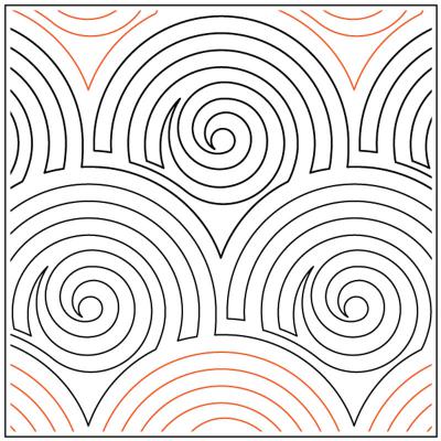 Christy's Hypnosis PAPER longarm quilting pantograph design by Christy Dillon