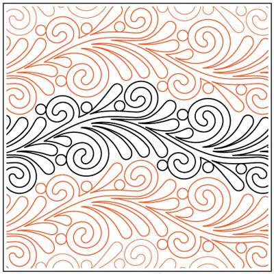 Christy's Sea Foam PAPER longarm quilting pantograph design by Christy Dillon