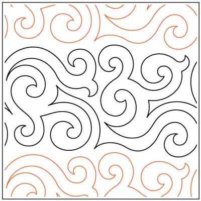 Christy's Whisper PAPER longarm quilting pantograph design by Christy Dillon