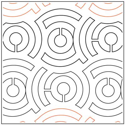 Focus PAPER longarm quilting pantograph design by Christy Dillon