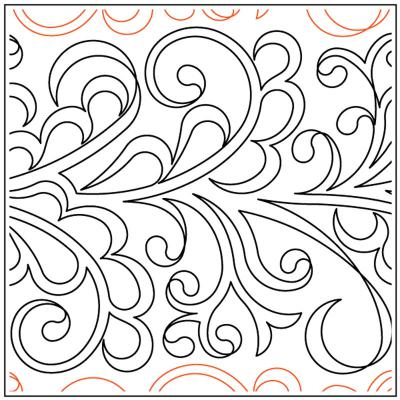 Lucy's PAPER longarm quilting pantograph design by Christy Dillon