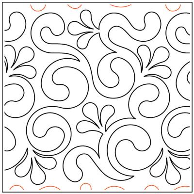 Marion Rounded PAPER longarm quilting pantograph design by Christy Dillon