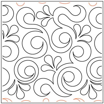 Marion Sharp PAPER longarm quilting pantograph design by Christy Dillon