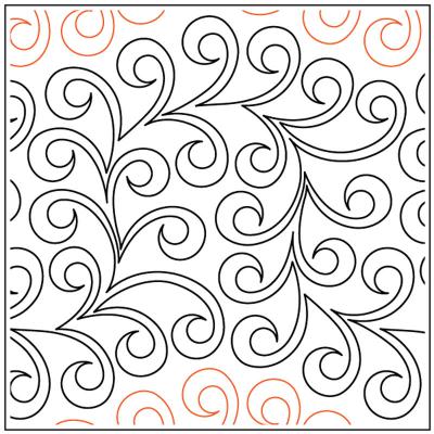 Melinda PAPER longarm quilting pantograph design by Christy Dillon