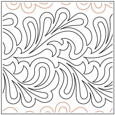 Philomena PAPER longarm quilting pantograph design by Christy Dillon