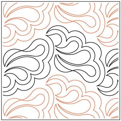 Quicksilver PAPER longarm quilting pantograph design by Christy Dillon