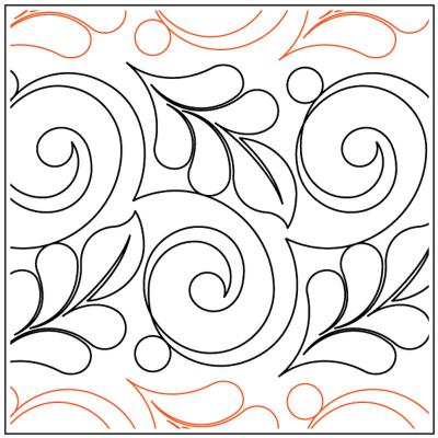 Riviera PAPER longarm quilting pantograph design by Christy Dillon