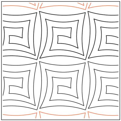 Square Magic PAPER longarm quilting pantograph design by Christy Dillon