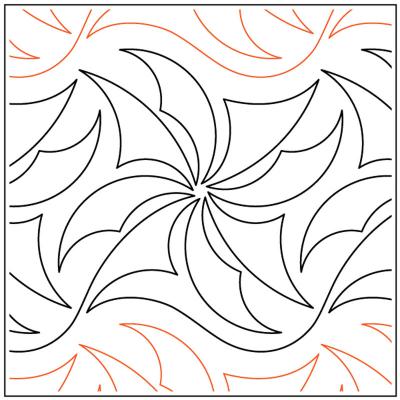 Windy Wonderful Weather PAPER longarm quilting pantograph design by Christy Dillon