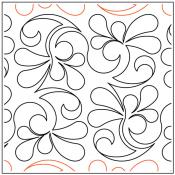 Jazz Feather PAPER longarm quilting pantograph design by Christy Dillon