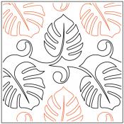 Monstera-Leaf-paper-longarm-quilting-pantograph-design-Christy-Dillon