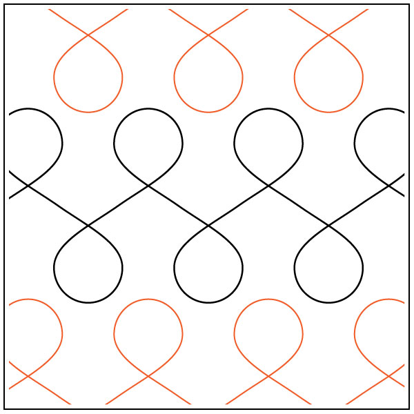 Figure Eight quilting pantograph pattern by Dave Hudson