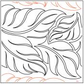 Canna Leaves #2 PAPER longarm quilting pantograph design by Jessica Schick