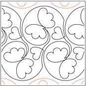 Ring The Bell PAPER longarm quilting pantograph design by Jessica Schick 1