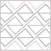 Triangle Trapeze PAPER longarm quilting pantograph design by Jessica Schick