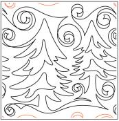 Wind In The Pines PAPER longarm quilting pantograph design by Jessica Schick