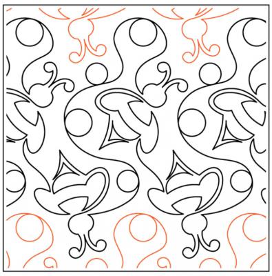 Bee Kind PAPER longarm quilting pantograph design by Kimberly Dewling of Lakeridge Designs