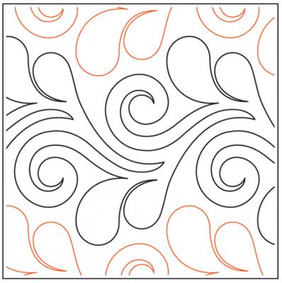 INVENTORY REDUCTION - Bubbly Swirl PAPER longarm quilting pantograph design by Kimberly Dewling of Lakeridge Designs