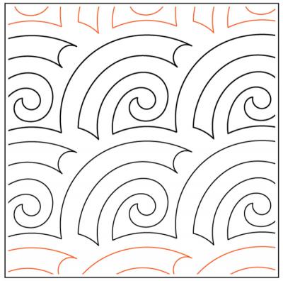 INVENTORY REDUCTION - Cinnamon Buns PAPER longarm quilting pantograph design by Kimberly Dewling of Lakeridge Designs