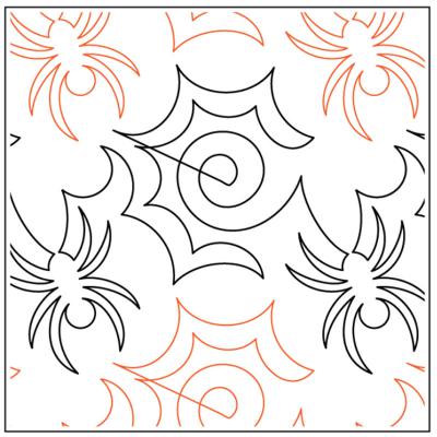 Creepy Crawly PAPER longarm quilting pantograph design by Kimberly Dewling of Lakeridge Designs