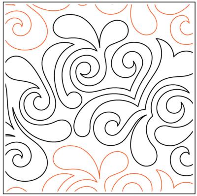 Crescendo PAPER longarm quilting pantograph design by Kimberly Dewling of Lakeridge Designs