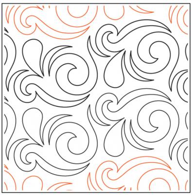 Daisiness PAPER longarm quilting pantograph design by Kimberly Dewling of Lakeridge Designs