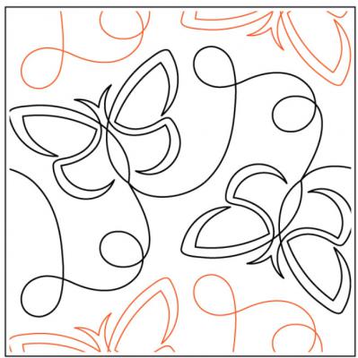 Fly Away Home PAPER longarm quilting pantograph design by Kimberly Dewling of Lakeridge Designs