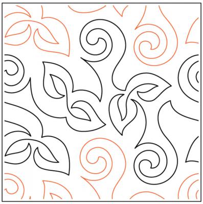 Hipster PAPER longarm quilting pantograph design by Kimberly Dewling of Lakeridge Designs