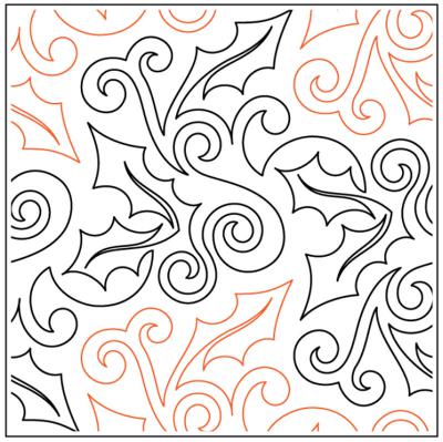 Jollyberry PAPER longarm quilting pantograph design by Kimberly Dewling of Lakeridge Designs