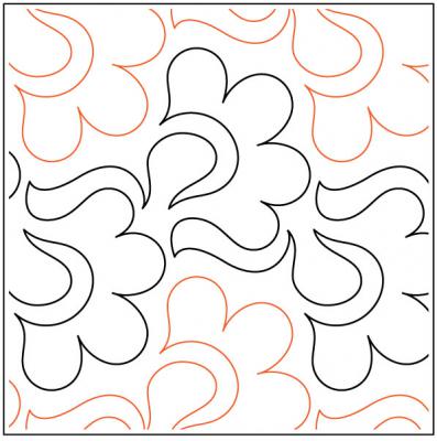 Lorien's Amiable PAPER longarm quilting pantograph design by Lorien Quilting