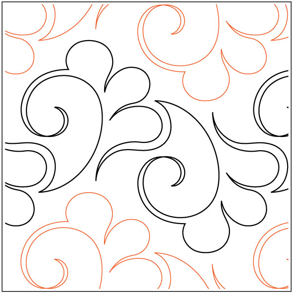 Swift quilting pantograph pattern by Lorien Quilting