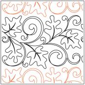 Breezy Leaves PAPER longarm quilting pantograph design by Maureen Foster 1