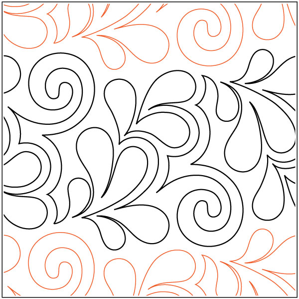 Citrine quilting pantograph pattern by Patricia Ritter of Urban Elementz